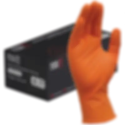 Orange Diamond Textured Gloves